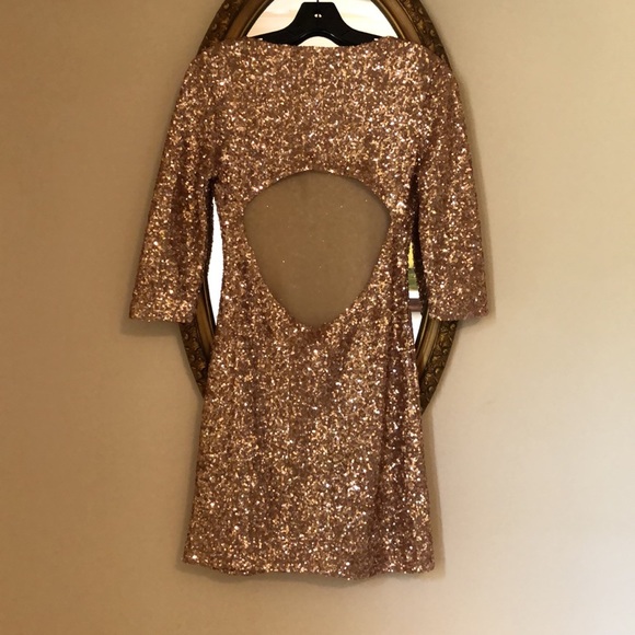 Lovers + Friends Rose Gold Sequin Mini Dress - Picture 5 of 5